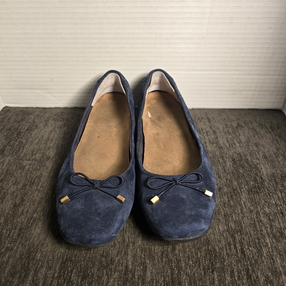 Clarks Artisan Candra‎ Light Women's Size 7 Navy Suede Ballet Flats